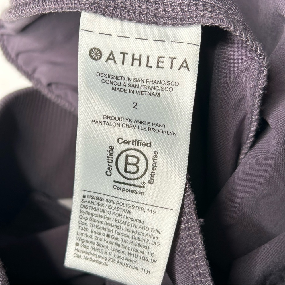 Athleta Brooklyn Ankle Pant Comfy Travel Women’s SZ 2 Athleisure Sustainable - Picture 14 of 17